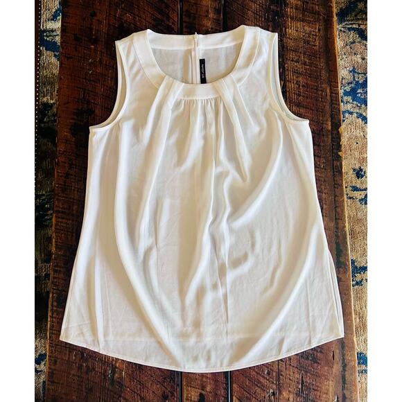 ST JOHN Sleeveless Blouse/Tank Top/Shell in Bianco White color Size Medium - Picture 15 of 17